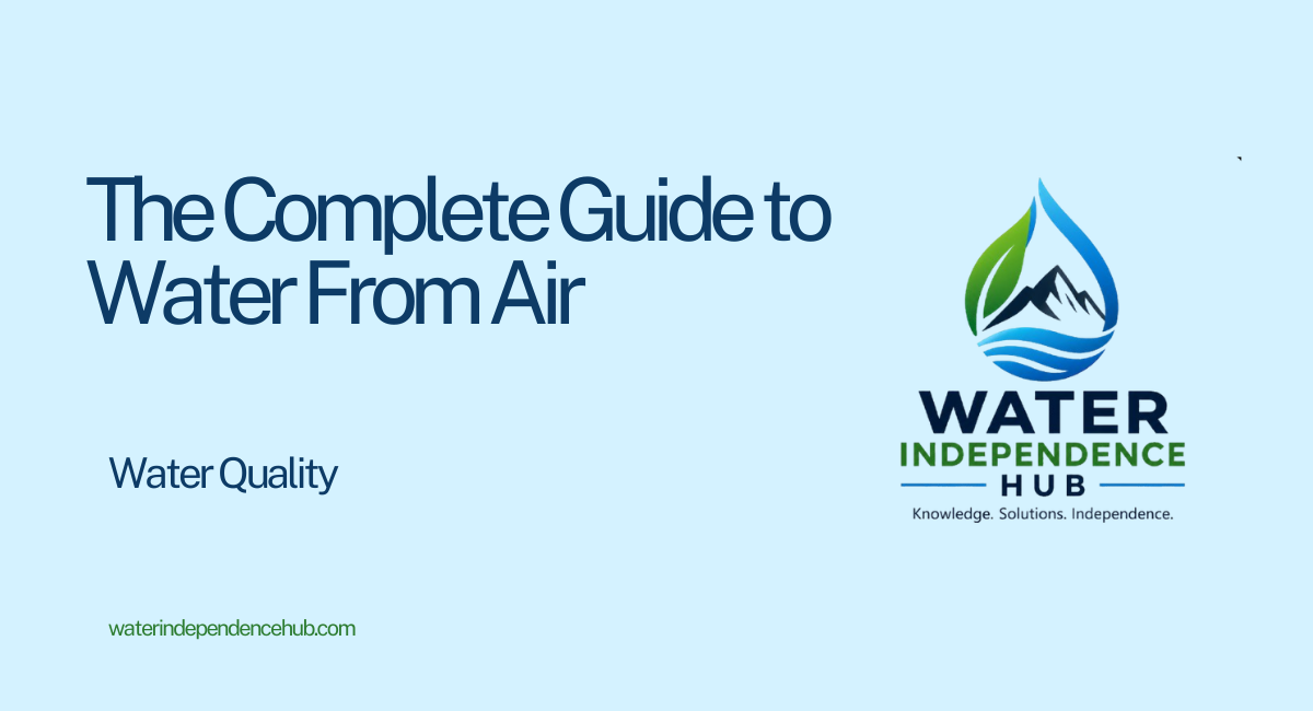 The Complete Guide to Water From Air: How It Works and What’s Possible